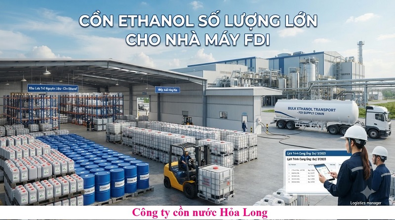 Cồn Ethanol Cho Doanh Nghiệp FDI – Giải Pháp Cung Ứng Nguyên Liệu Ổn Định